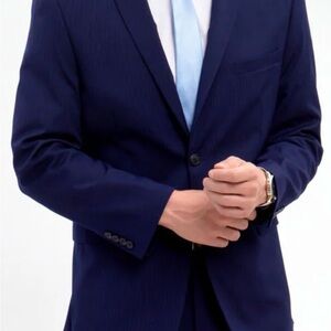 US Polo Assn Blazer Men's Navy Pinstripe Sport Coat Blazer Motion Stretch 44R